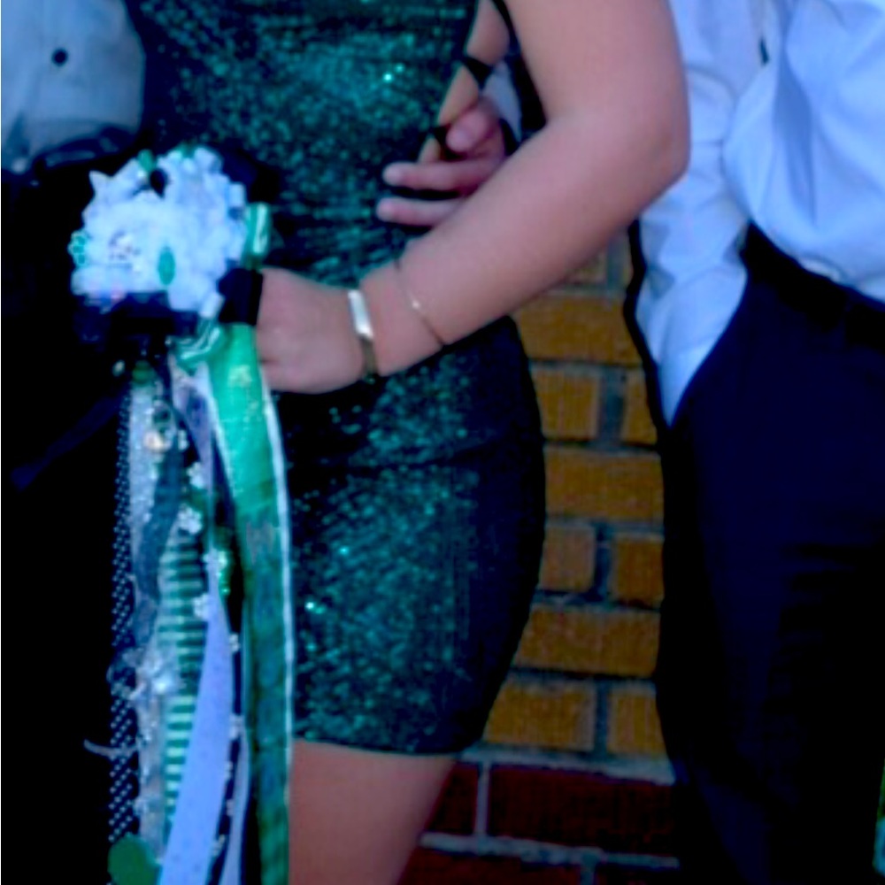 Green sequins ,short, homecoming, prom, graduation, party dress
